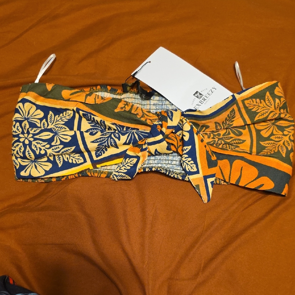 Lexbreezy Quilt Bandeau Top
